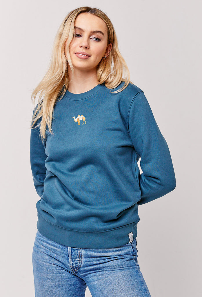 Camel Embroidered Organic Sustainable Sweatshirt Jumper Big Wild Thought
