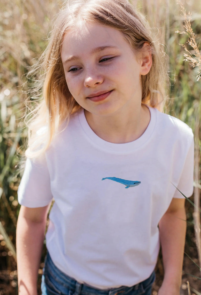 blue whale childrens t-shirt Big Wild Thought