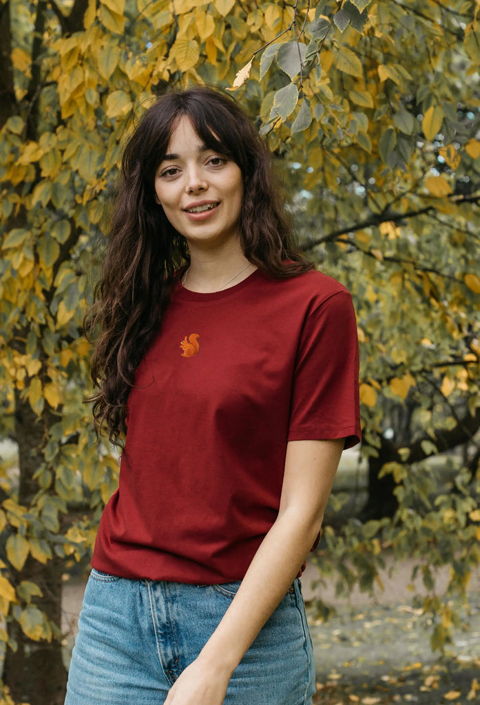red squirrel womens t-shirt Big Wild Thought