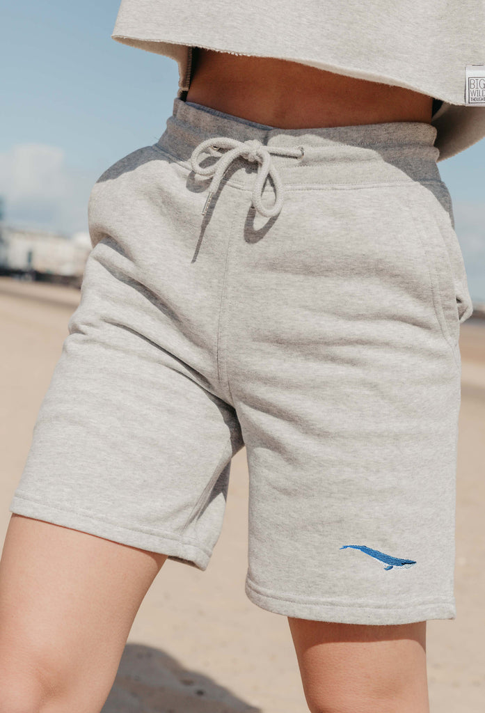 blue whale womens sweat shorts Big Wild Thought