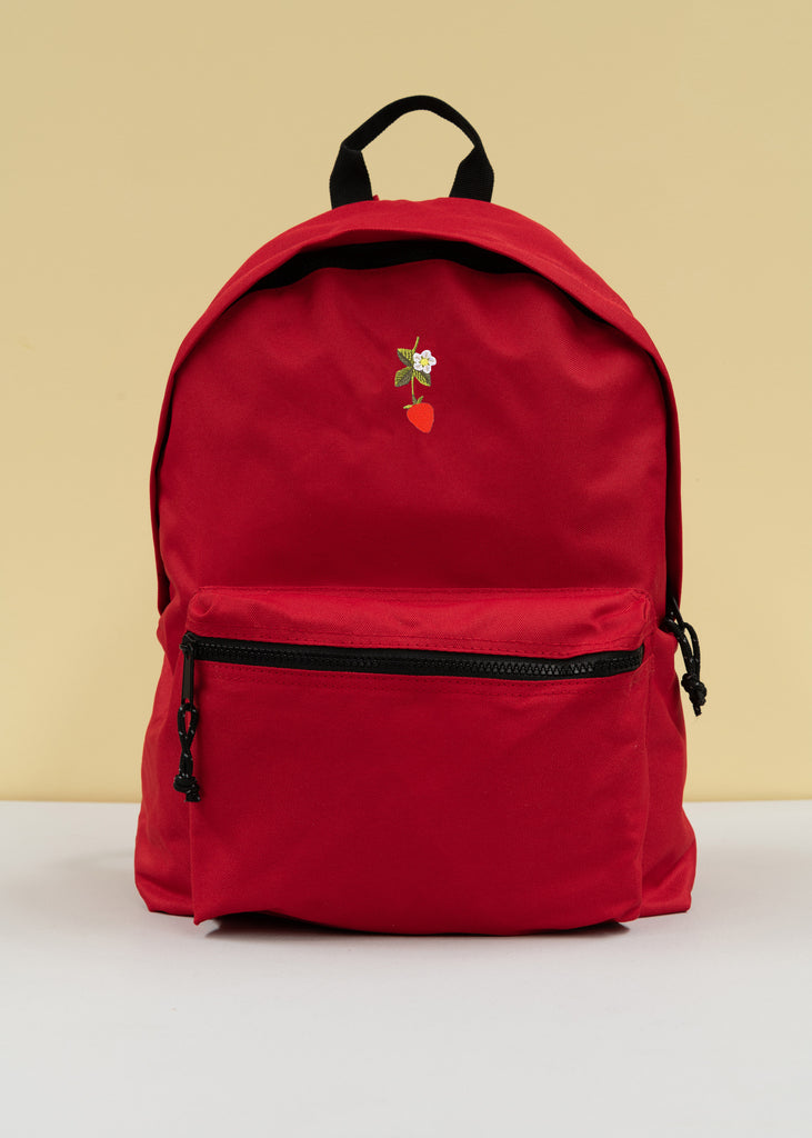 wild strawberry recycled backpack Big Wild Thought