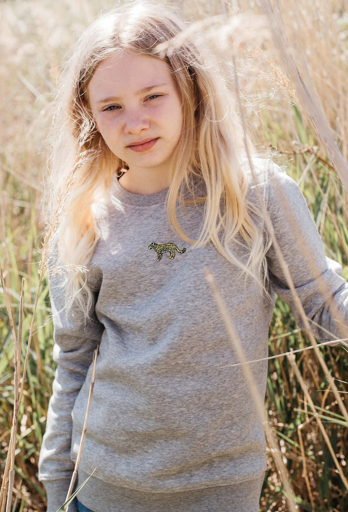 leopard childrens sweatshirt Big Wild Thought