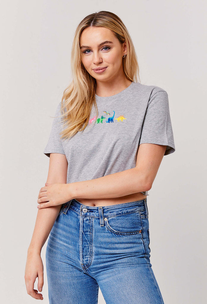 dinosaur cropped t-shirt Big Wild Thought