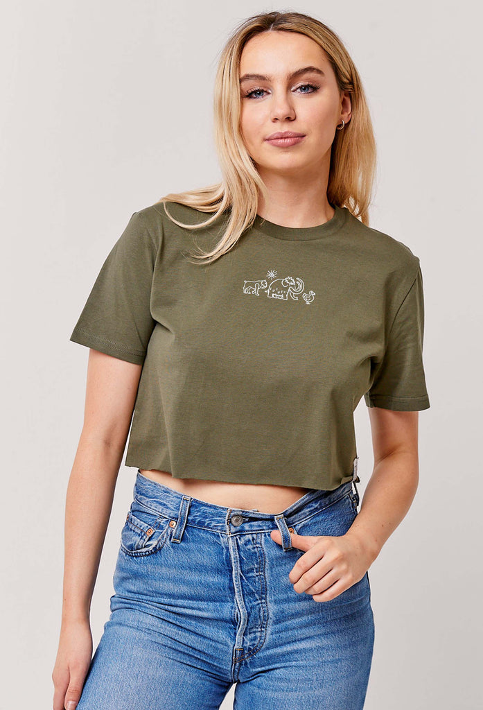 extinct drawing cropped t-shirt Big Wild Thought