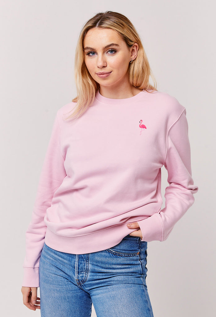 flamingo womens sweatshirt Big Wild Thought