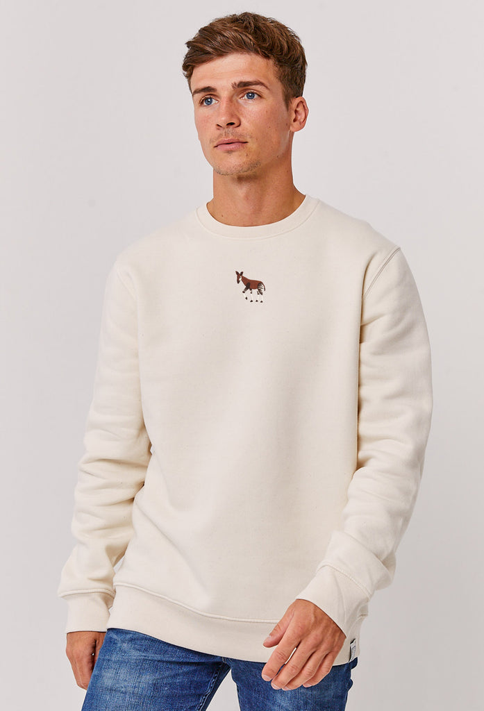 Okapi Unisex Embroidered Organic Sustainable Sweatshirt Jumper Big Wild Thought