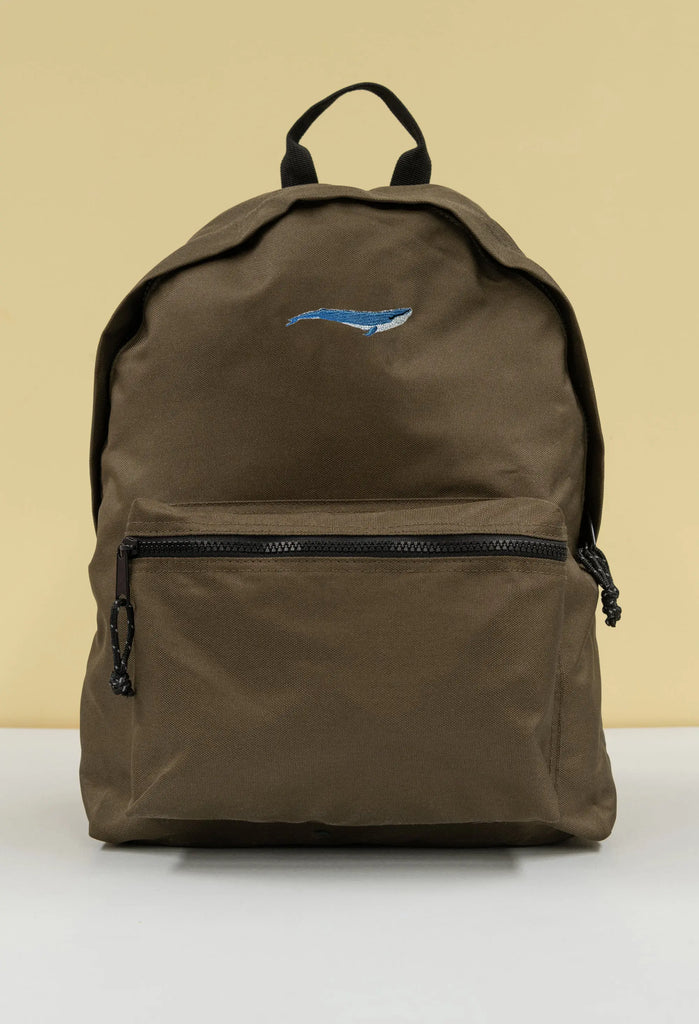 blue whale recycled backpack Big Wild Thought