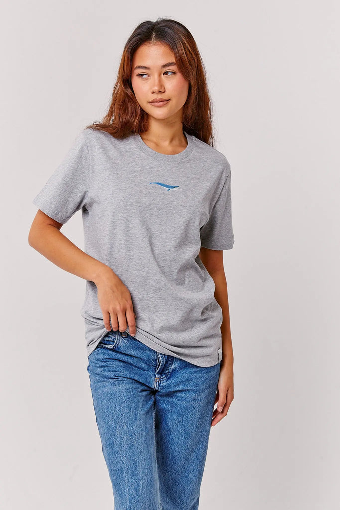 blue whale womens t-shirt Big Wild Thought