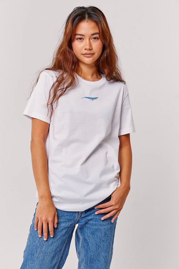 blue whale womens t-shirt Big Wild Thought