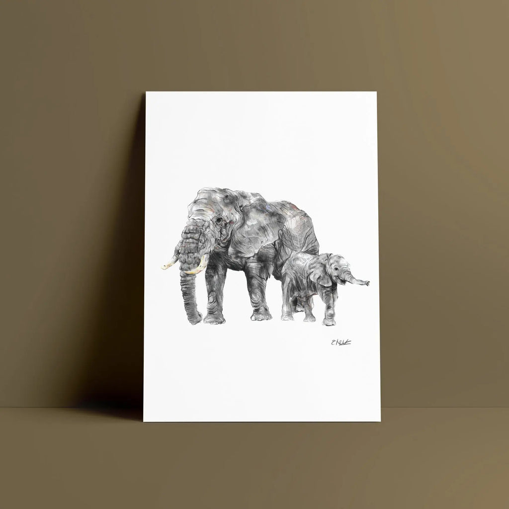 elephant a4 print Big Wild Thought