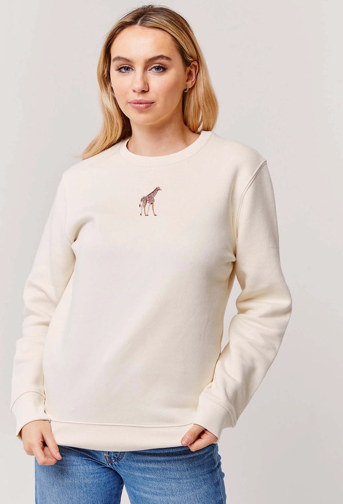 giraffe womens sweatshirt Big Wild Thought