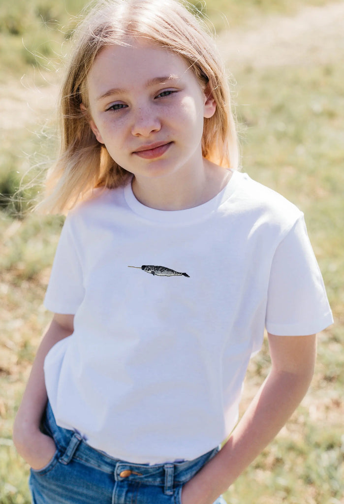 narwhal childrens t-shirt Big Wild Thought