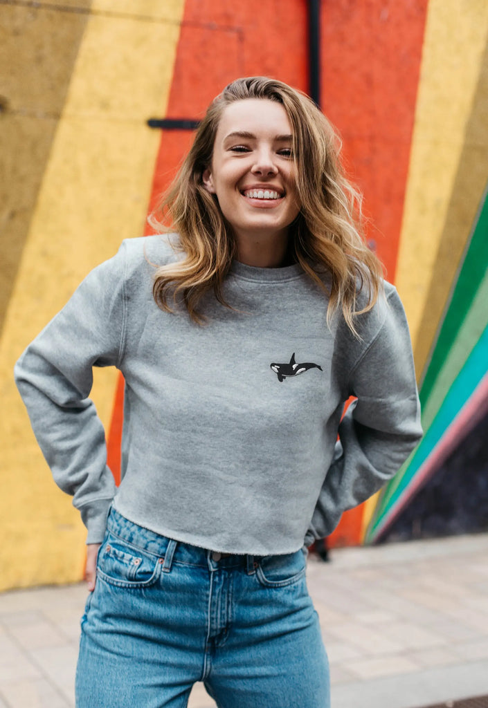orca womens cropped sweatshirt Big Wild Thought