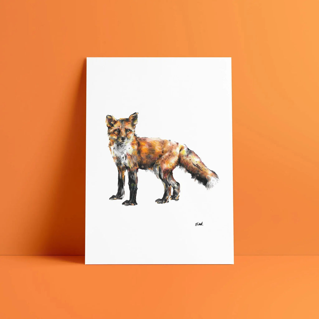 red fox a4 print Big Wild Thought