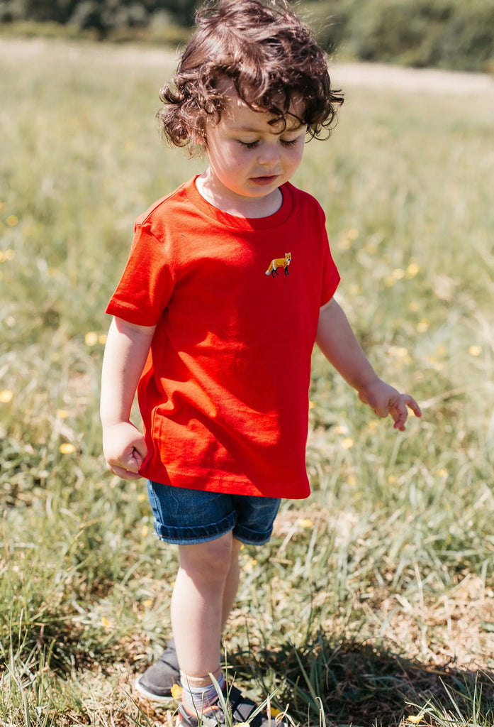 red fox childrens t-shirt Big Wild Thought