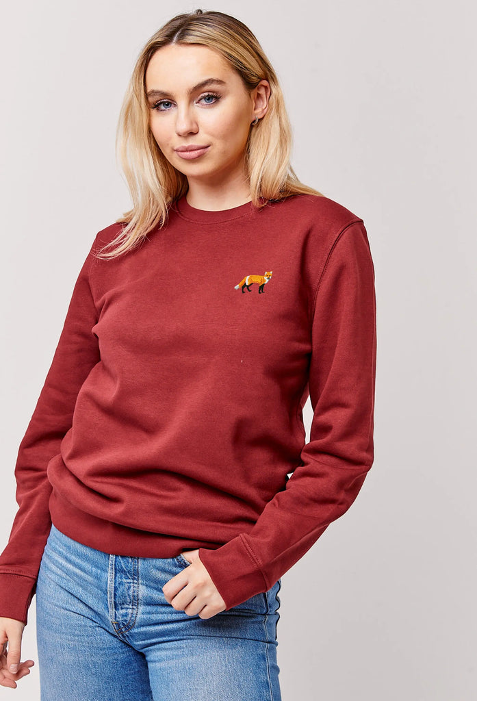 red fox womens sweatshirt Big Wild Thought