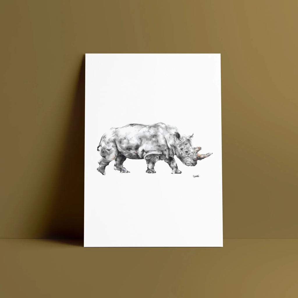rhino a4 print Big Wild Thought