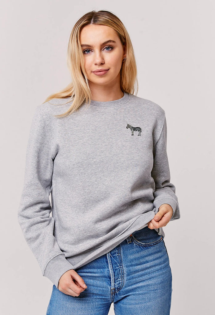 zebra womens sweatshirt Big Wild Thought