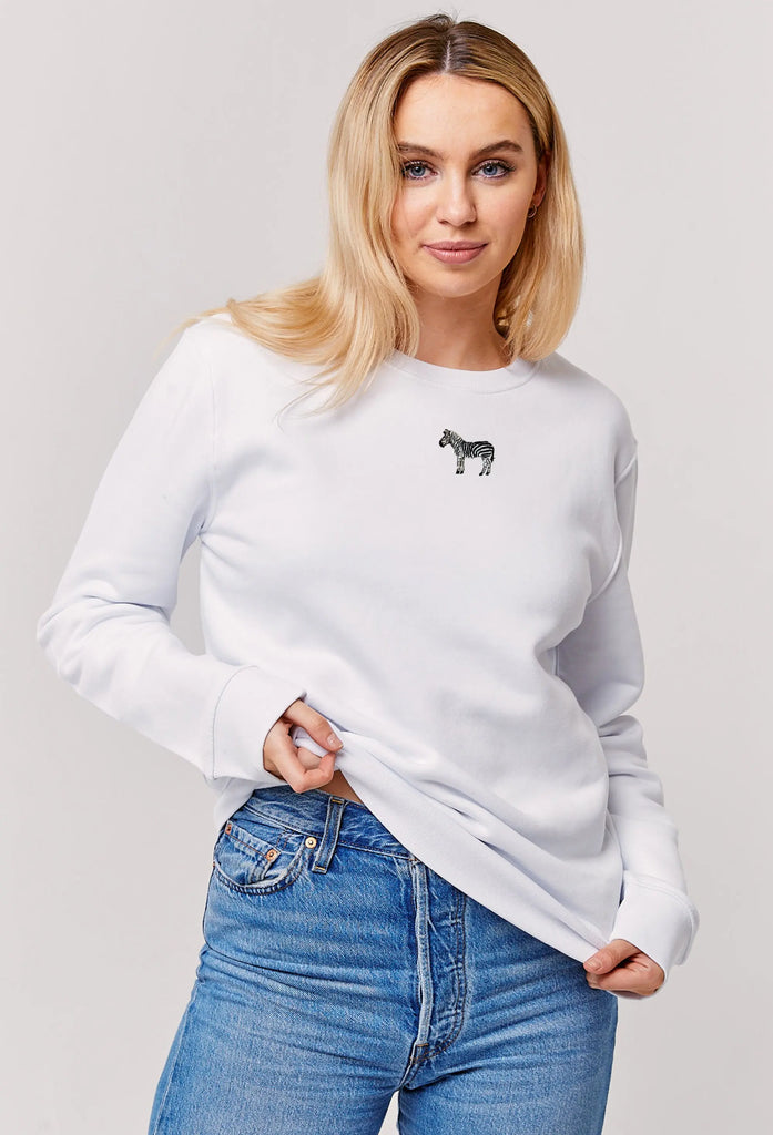 zebra womens sweatshirt Big Wild Thought