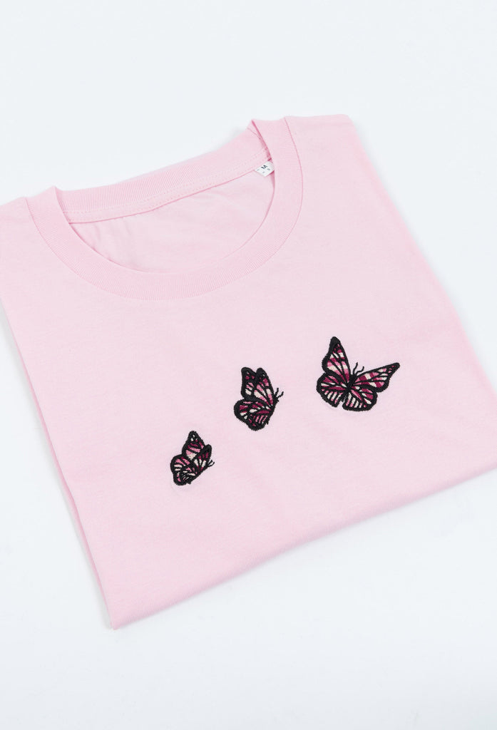 family of butterflies unisex cropped t-shirt Big Wild Thought
