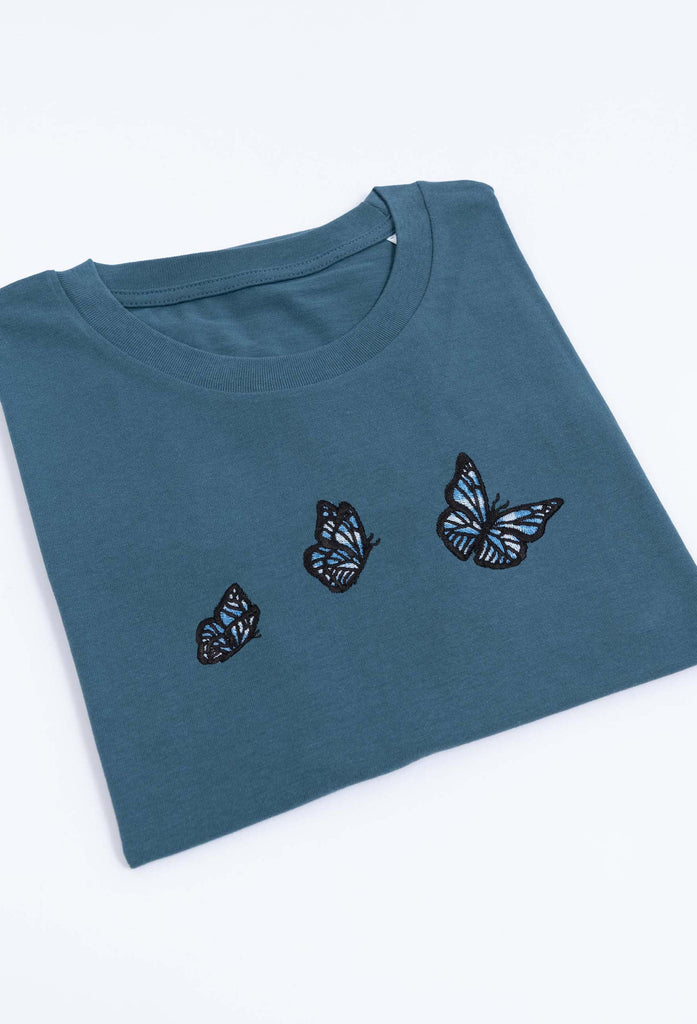 family of butterflies unisex cropped t-shirt Big Wild Thought