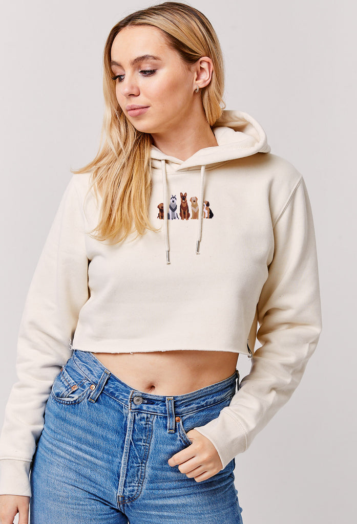 dogs womens cropped hoodie Big Wild Thought