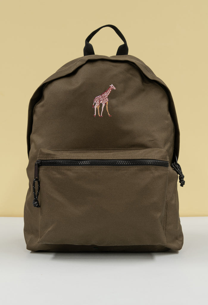 giraffe recycled backpack Big Wild Thought