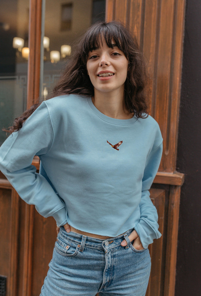 eagle womens cropped sweatshirt Big Wild Thought