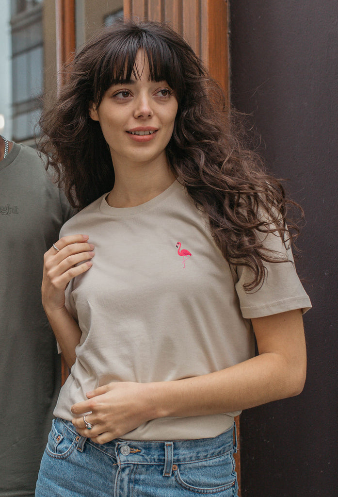 flamingo womens t-shirt Big Wild Thought