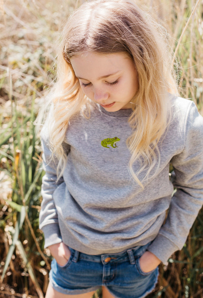 frog childrens sweatshirt Big Wild Thought