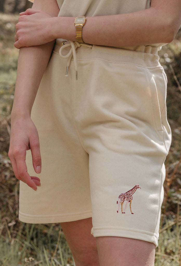 giraffe womens sweat shorts Big Wild Thought