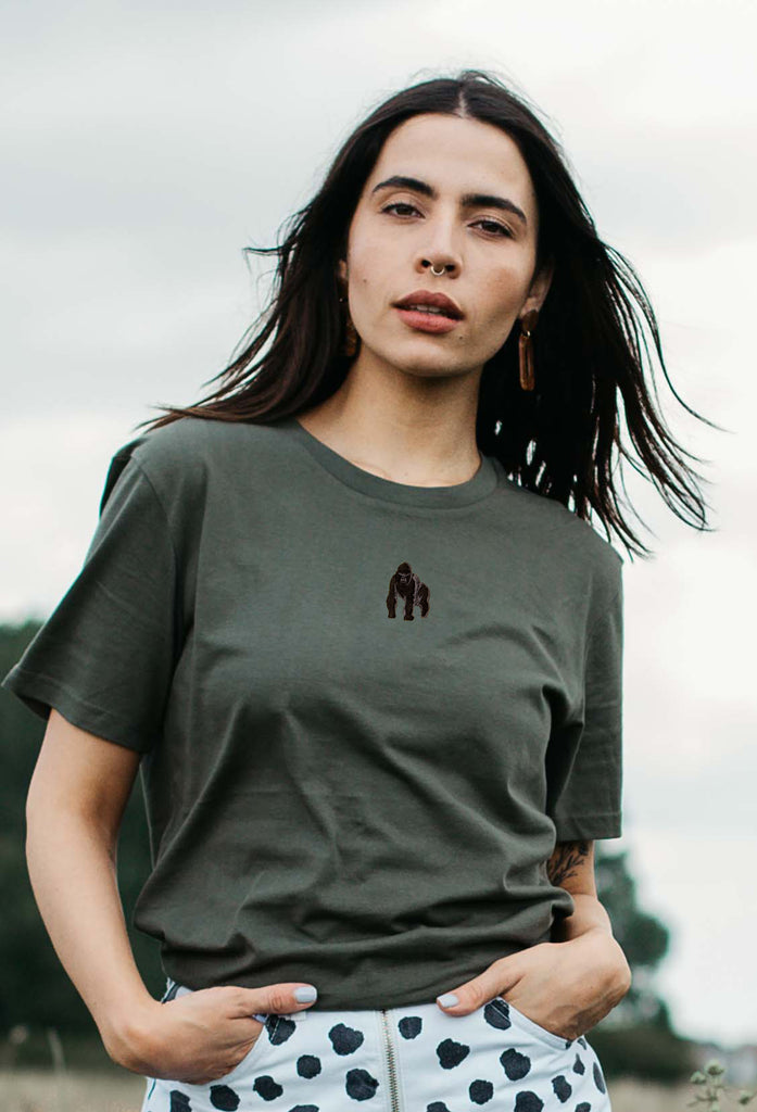 gorilla womens t-shirt Big Wild Thought
