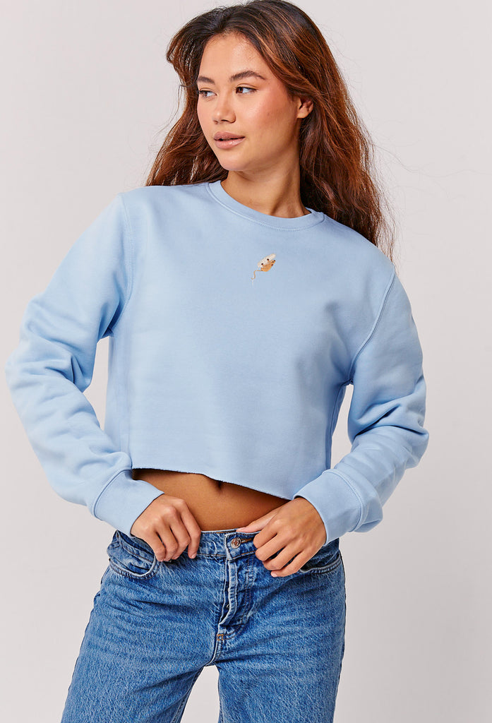 harvest mouse womens cropped sweatshirt Big Wild Thought