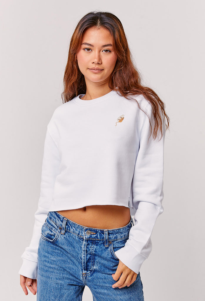 harvest mouse womens cropped sweatshirt Big Wild Thought