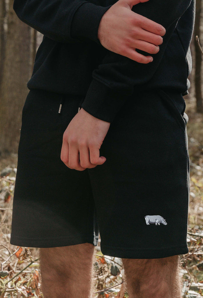hippo mens sweat shorts Big Wild Thought