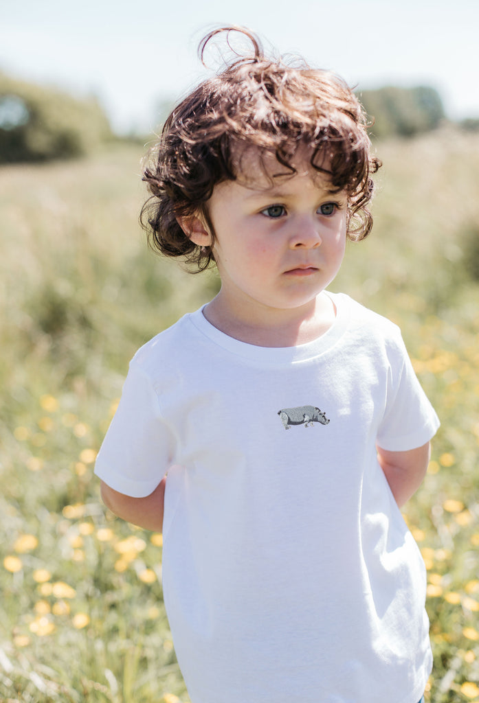 hippo childrens t-shirt Big Wild Thought