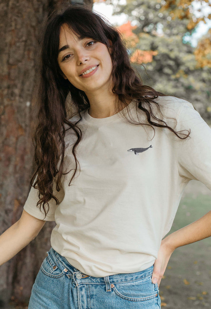 humpback whale womens t-shirt Big Wild Thought
