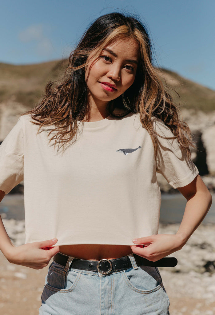 humpback whale womens cropped t-shirt Big Wild Thought