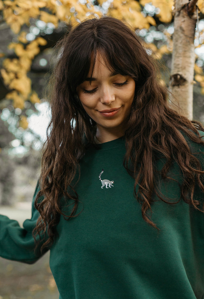 lemur womens sweatshirt Big Wild Thought
