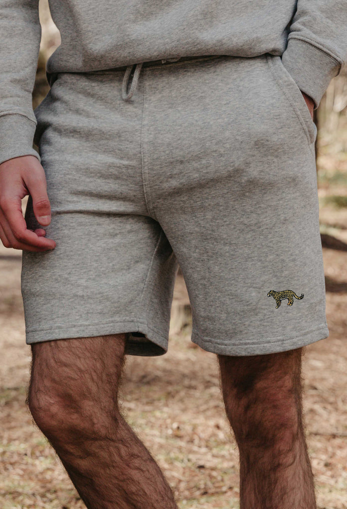 leopard mens sweat shorts Big Wild Thought