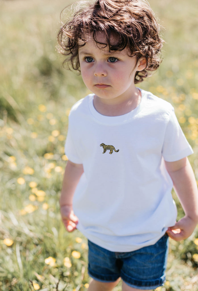 leopard childrens t-shirt Big Wild Thought