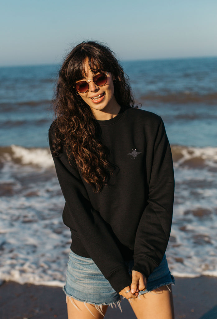 manta ray womens sweatshirt Big Wild Thought