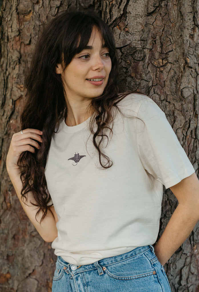 manta ray womens t-shirt Big Wild Thought