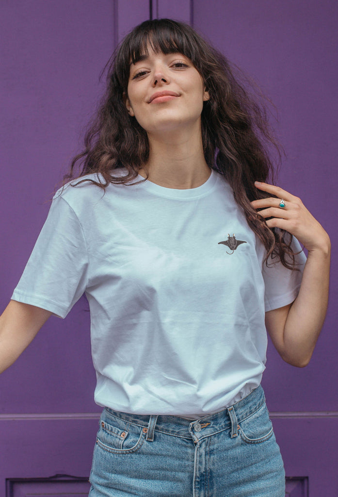 manta ray womens t-shirt Big Wild Thought