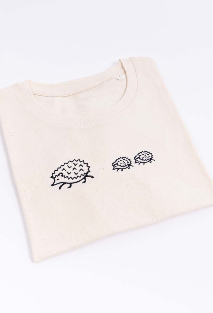 family of hedgehogs unisex cropped t-shirt Big Wild Thought