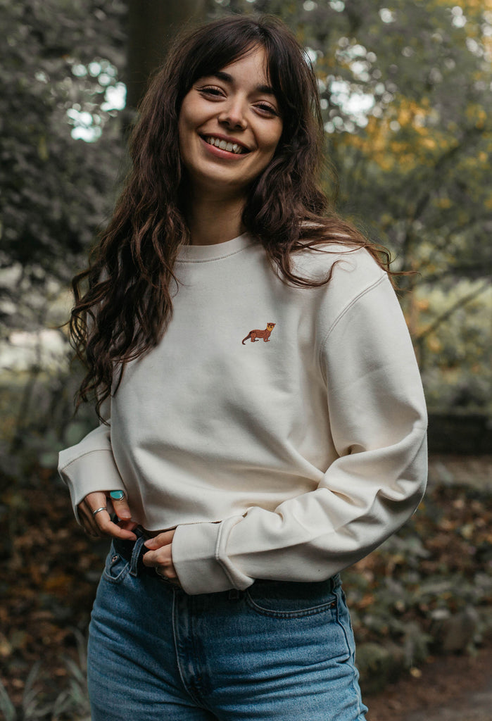 otter womens cropped sweatshirt Big Wild Thought