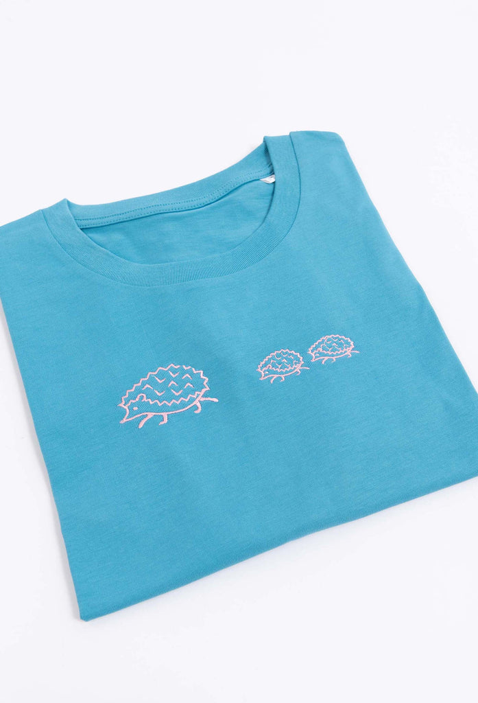 family of hedgehogs unisex cropped t-shirt Big Wild Thought