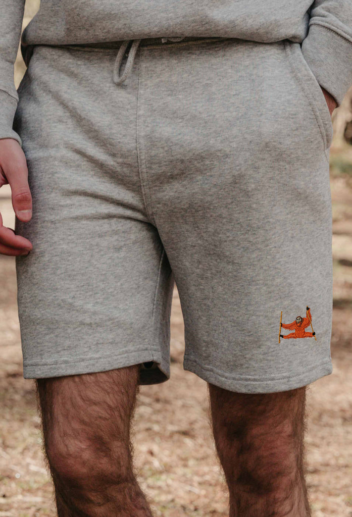 orangutan mens sweat shorts Big Wild Thought
