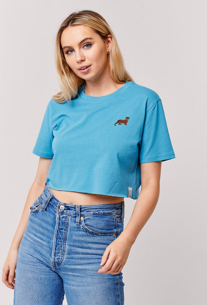 otter womens cropped t-shirt Big Wild Thought