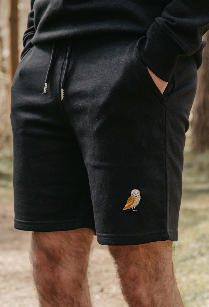 barn owl mens sweat shorts Big Wild Thought